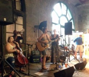 When it rained, we just moved the band inside to one of the historic brewery rooms. The Memphis Dawls played the finale.
