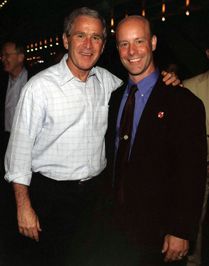 Rollin Riggs With President George W. Bush